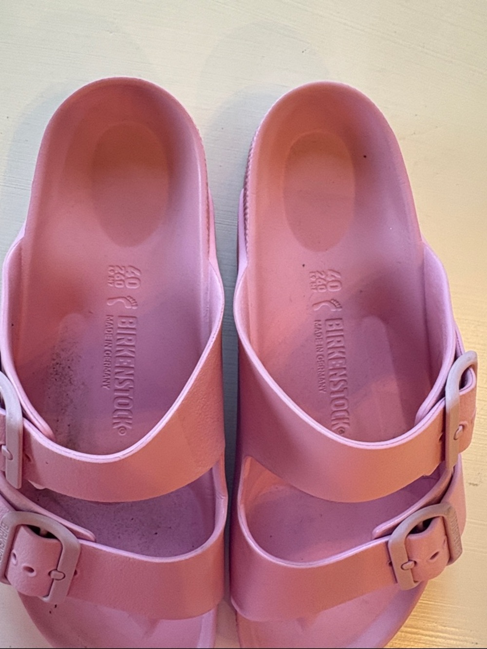 Birkenstock Pink Double-Buckle Slide Sandals - Picture 2 of 7